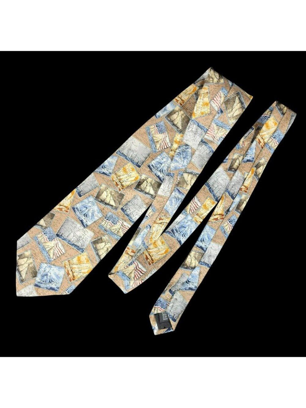 Americana Series Vintage Sailboats 1850-1900 100% Silk Necktie Tie 58" x 3.75"